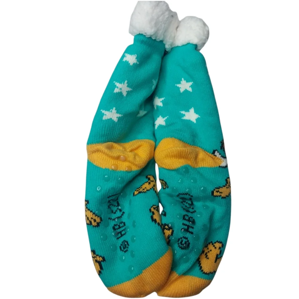 🎁 FREE with purchase- Flintstone Sherpa lined gripper bottom slipper socks